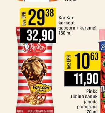 Kar Kar kornout popcorn + karamel 150 ml 