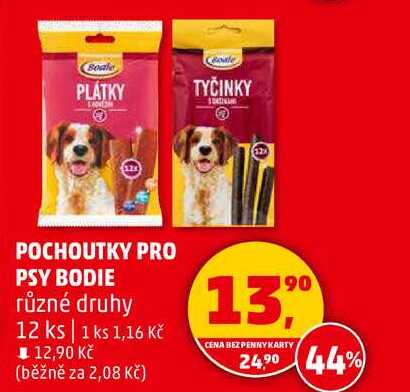 POCHOUTKY PRO PSY BODIE různé druhy, 12 ks 