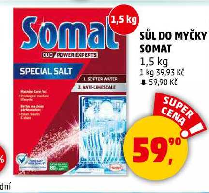 SŮL DO MYČKY SOMAT, 1,5 kg  