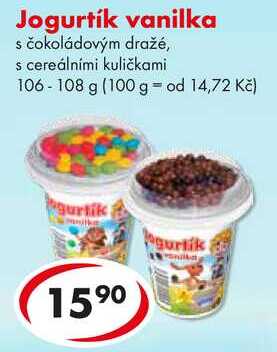 Jogurtík vanilka, 106-108 g