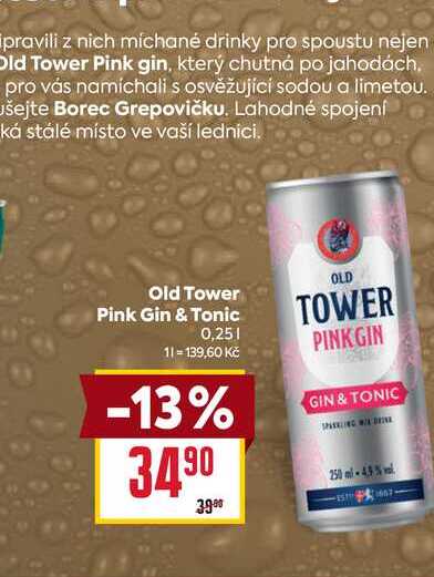 Old Tower Pink Gin & Tonic 0,25l