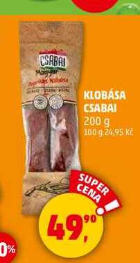 KLOBÁSA CSABAI, 200 g