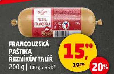 FRANCOUZSKÁ PAŠTIKA ŘEZNÍKŮV TALÍŘ, 200 g 