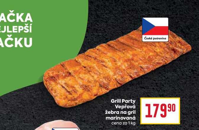 Grill Party Vepřová žebra na gril marinovaná cena za 1 kg  