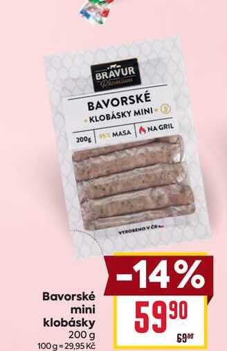 Bavorské mini klobásky 200 g