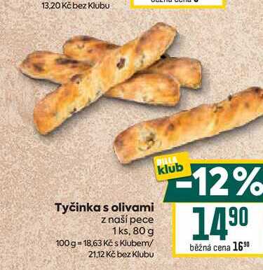Tyčinka s olivami z naší pece 1 ks, 80 g