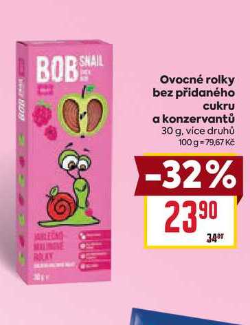 Ovocné rolky bez přidaného cukru a konzervantů 30 g