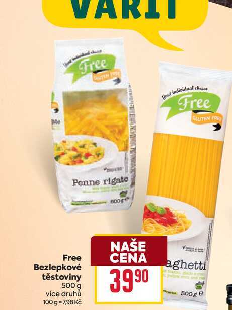 Free Bezlepkové těstoviny 500 g