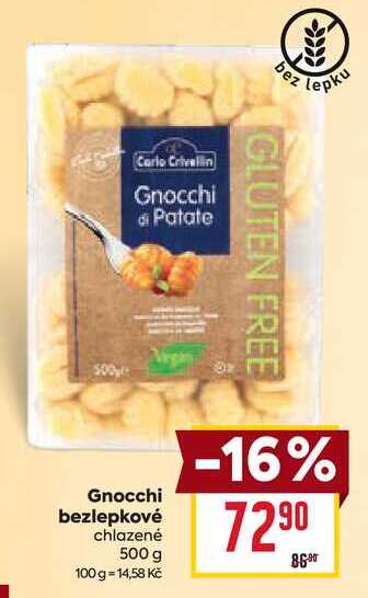 Gnocchi bezlepkové chlazené 500 g 