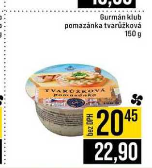 Gurmán klub pomazánka tvarůžková 150 g