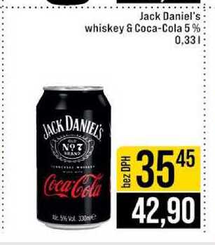 Jack Daniel's whiskey & Coca-Cola 5% 0,33l