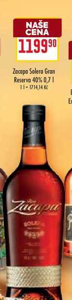 Zacapa Solera Gran Reserva 40% 0,7l
