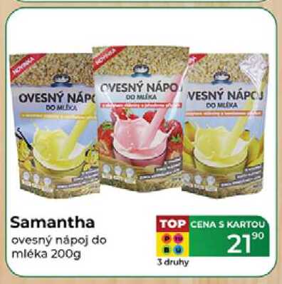 Samantha ovesný nápoj do mléka 200g 