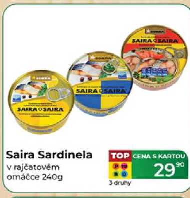 Sardinela v rajčatovém omáčce 240g 