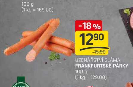 FRANKFURTSKÉ PÁRKY 100 g 