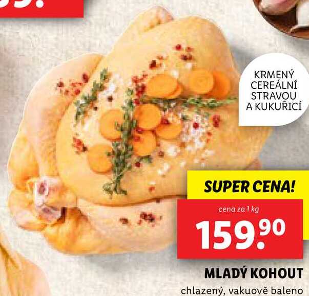 MLADÝ KOHOUT, cena za 100 g 