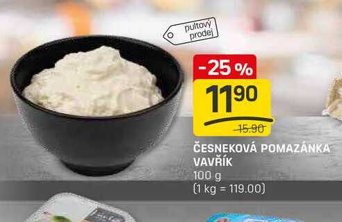 ČESNEKOVÁ POMAZÁNKA VAVŘÍK 100 g