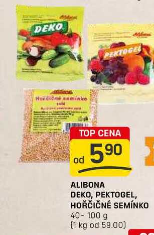 ALIBONA DEKO, PEKTOGEL, HOŘČIČNÉ SEMÍNKO 40-100 g