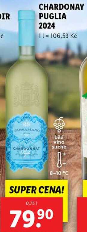 CHARDONAY PUGLIA 2024, 0,75 l