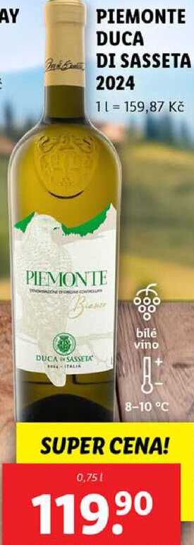 PIEMONTE DUCA DI SASSETA 2024, 0,75 l