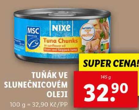TUŇÁK VE SLUNEČNICOVÉM OLEJI, 145 g