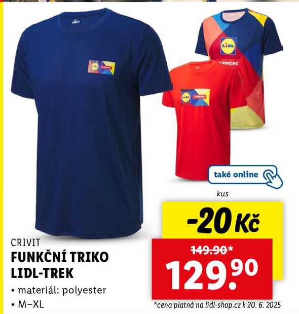 FUNKČNÍ TRIKO LIDL-TREK 