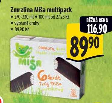 Zmrzlina Míša multipack, 270-330 ml 