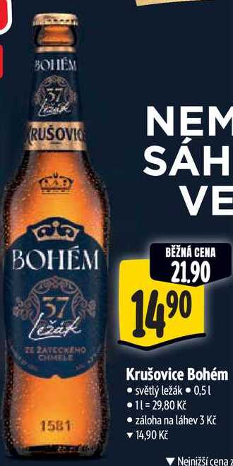 Krušovice Bohém, 0,5 l