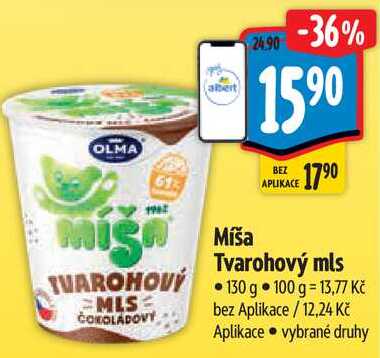 Míša Tvarohový mls, 130 g  