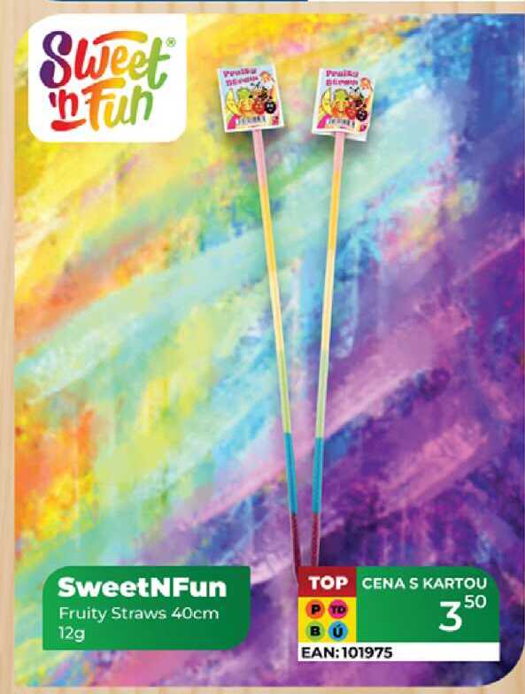 SweetNFun Fruity Straws 40cm 12g 
