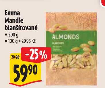 Emma Mandle blanšírované, 200 g