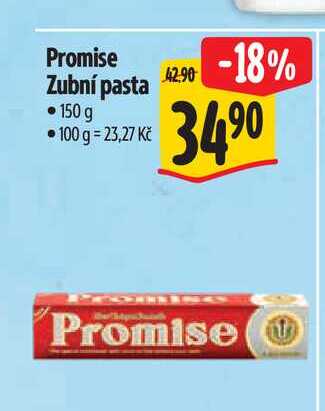Promise Zubní pasta 150 g 