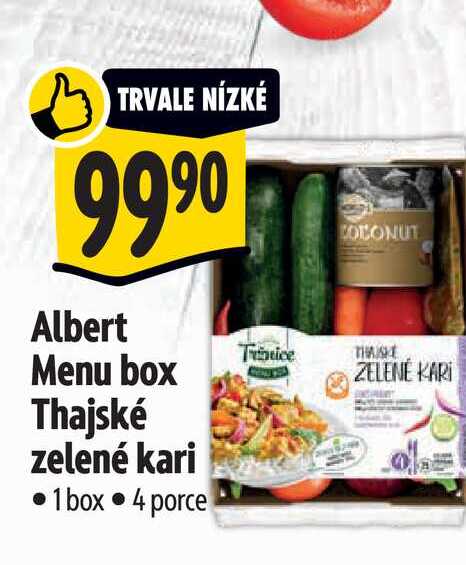   Albert Menu box Thajské zelené kari  4 porce