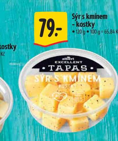   Sýr s kmínem - kostky 120 g  