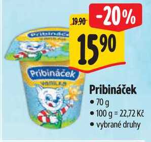 Pribináček, 70 g 