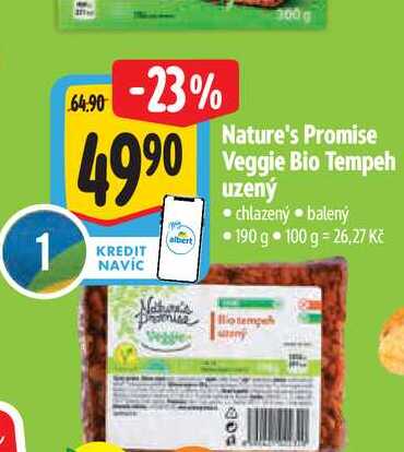   Nature's Promise Veggie Bio Tempeh uzený  190 g