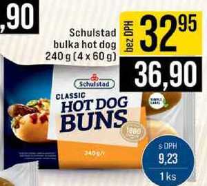 Schulstad bulka hot dog 240 g (4 x 60 g) 