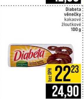 Diabeta věnečky kakaové žloutkové 100 g 