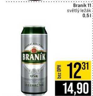 Braník 11 světlý ležák 0,5l