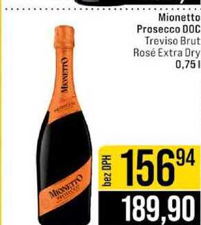 Mionetto Prosecco DOC Treviso Brut Rosé Extra Dry 0,75l 