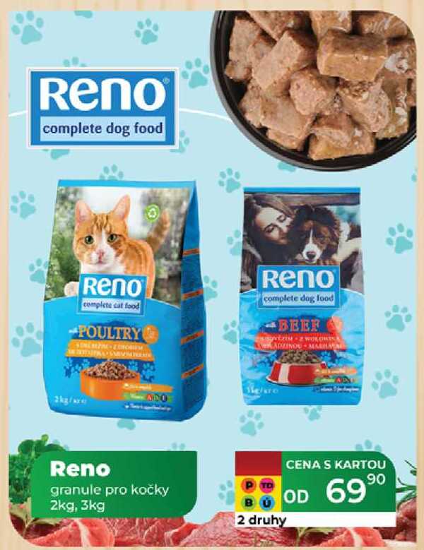 Reno granule pro kočky 2kg, 3kg 