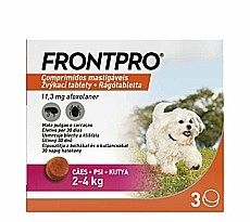 FRONTPRO® žvýkací tablety pro psy (2−4 kg) 3 tablety