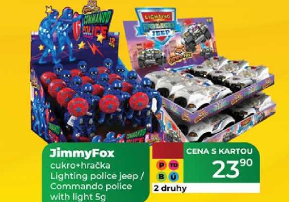 JimmyFox cukro+hračka Lighting police jeep/ Commando police with light 5g 