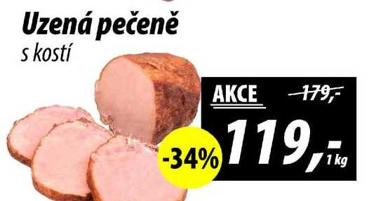Uzená pečeně s kostí, 1kg 