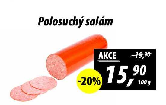 Polosuchý salám, 100g 