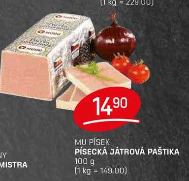 PÍSECKÁ JÁTROVÁ PAŠTIKA 100g