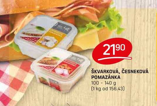 ŠKVARKOVÁ, ČESNEKOVÁ POMAZÁNKA 100-140 g 