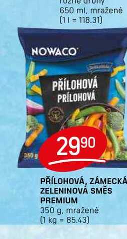 PŘÍLOHOVÁ, ZÁMECKÁ ZELENINOVÁ SMĚS PREMIUM 350 g