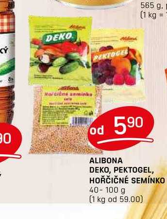 ALIBONA DEKO, PEKTOGEL, HOŘČIČNÉ SEMÍNKO 40-100 g