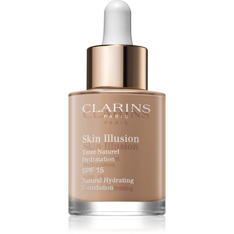 Clarins Skin Illusion Natural Hydrating Foundation rozjasňující hydratační make-up SPF 15 odstín 108,5 Cashew 30 ml